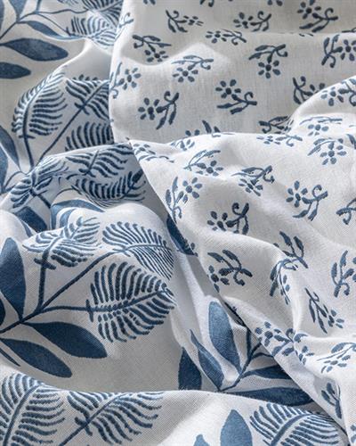 Eternal Harmony Комплект Спално Бель Единичен Размер, Памучен, Индиго, 160 X 220 Cm