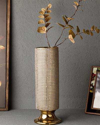 Ethel Ваза Каменна керамика 14,5x14,5x37,5 см Виолетов..