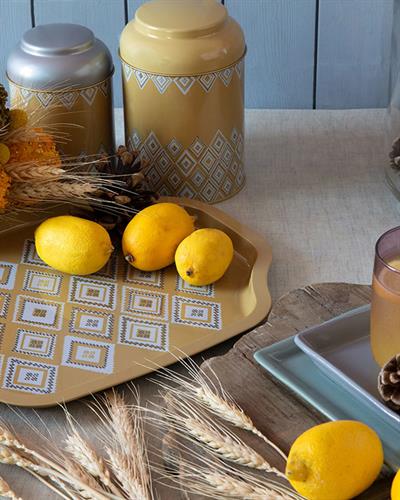 Ethnic Кутия За Съхранение Малък Метал 11 см Сив