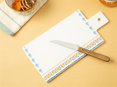 Ethnic Lines ДЪСКА ЗА РЯЗАНЕ New Bone 40x60x17 cm White