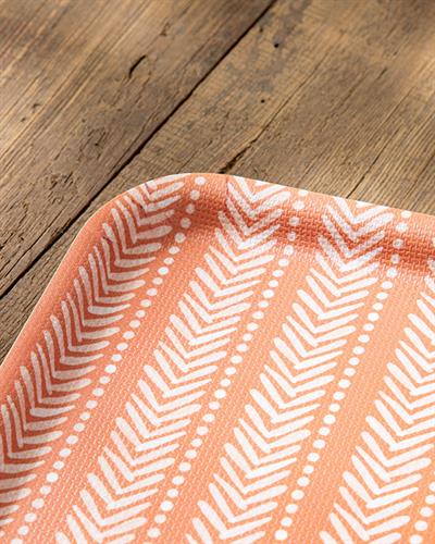 Ethnic Touch Табла Нехлъзгаща Се, Меламин, Оранжево,, 35 X 45 Cm