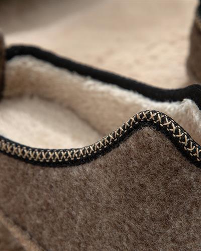 Ethnical felt Women Home Slippers 40 Brown