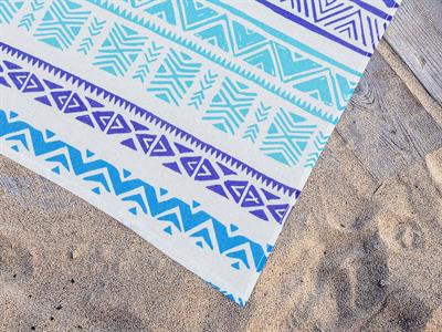 Ethnical ПЛАЖНА ХАВЛИЯ Отпечатано 70x150 cm White