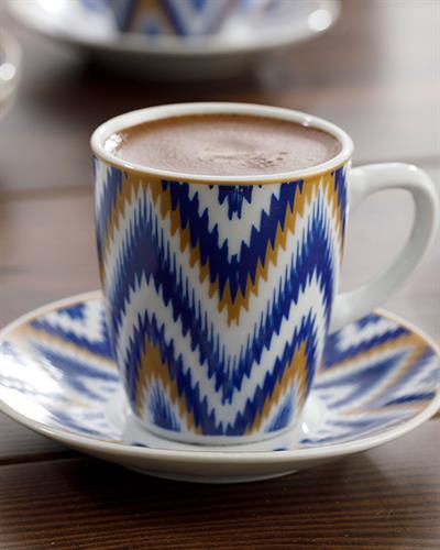 Eva Сервиз За Кафе 12 Бр. За 6 Души, Порцелан, Синьо, 100 Ml