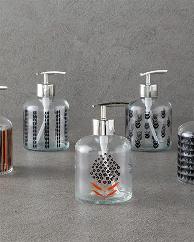 Eva Дозатор За Течен Сапун За Баня Стъкло 8,7x18,5 см Сребърен.