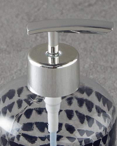 Eva Дозатор За Течен Сапун За Баня Стъкло 8,7x18,5 см Сребърен.