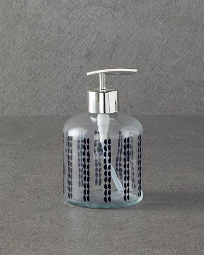 Evalina Дозатор За Течен Сапун За Баня Стъкло 8x14 см Сребърен.