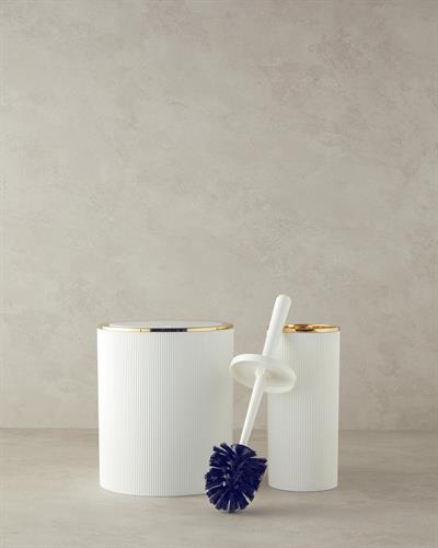 Evelyn 2 Set Bathroom Set 19x21,5 cm+10x10x37 cm White