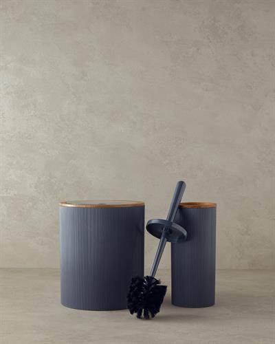 Evelyn Комплект За Баня 2Бр., Антрацит, 19 X 21,5 Cm+10 X 10 X 37 Cm