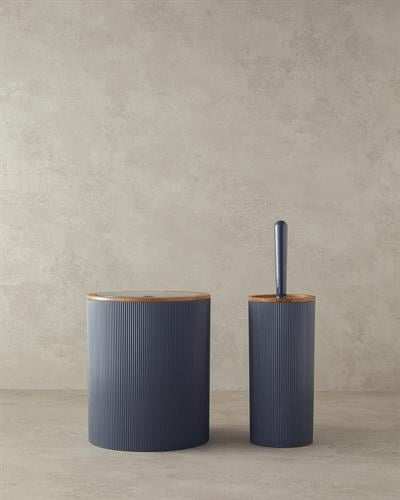 Evelyn Комплект За Баня 2Бр., Антрацит, 19 X 21,5 Cm+10 X 10 X 37 Cm