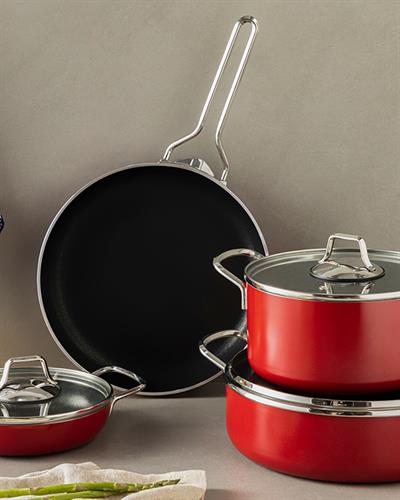 Excellence Тенджера Незалепващо Покритие, Алуминий, Червено, 26 Cm