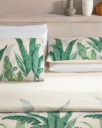 Exofolium Пике Комплект Двоен Размер, Отпечатан, Зелено, 200 X 220 Cm