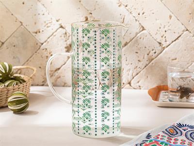 Exotic Art Borosilicate Water Bottle 1250 ml Green