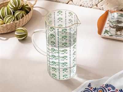 Exotic Art Borosilicate Water Bottle 1250 ml Green