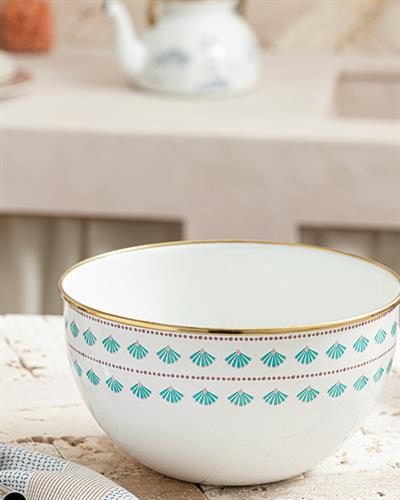 Exotic Art Купа За Смесване Емайлиран, Бяло, 24 Cm