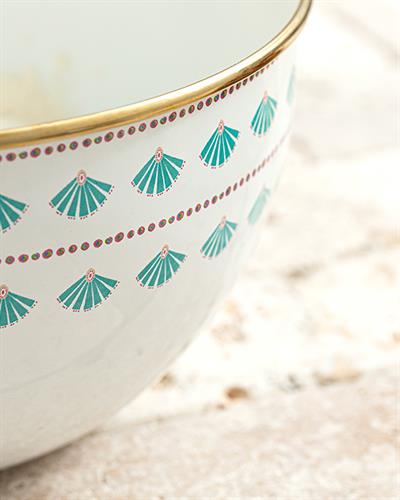 Exotic Art Купа За Смесване Емайлиран, Бяло, 24 Cm