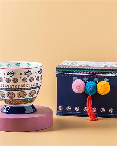 Exotic Artsy New Bone China Cup 460 ml Navy Blue