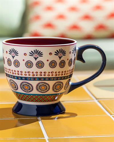 Exotic Artsy New Bone China Cup 460 ml Navy Blue
