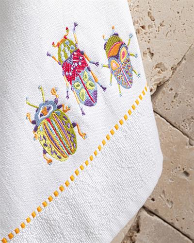 Exotic Bug Кърпа За Изсушаване Памучен, Бяло, 30 X 50 Cm