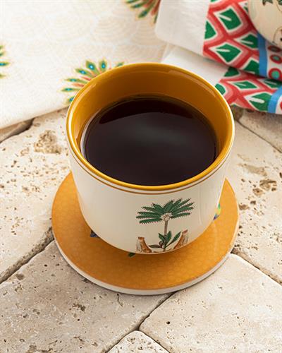 Exotic Chameleon Подложка За Чаша Керамика, Жълто, 10,8 Cm