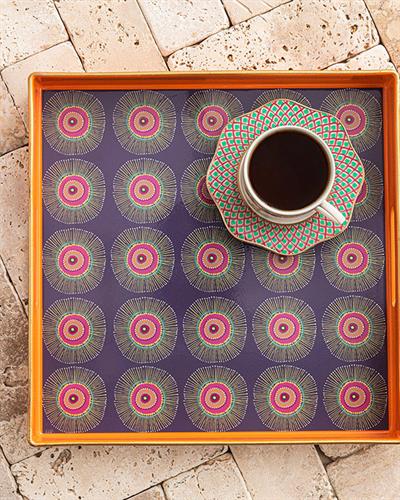 Exotic Circle PP Tray 35,5 cm Purple