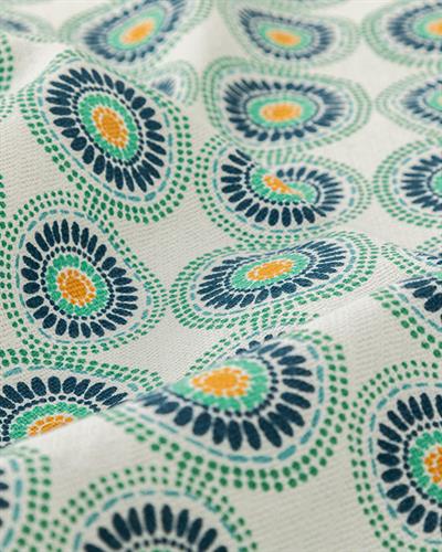 Exotic Circles Пике Двоен Размер, Отпечатан, Тъмно Зелено, 200 X 220 Cm