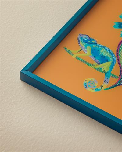 Exotic Flower Декоративен Поднос Стъкло 31x46 см Оранжев