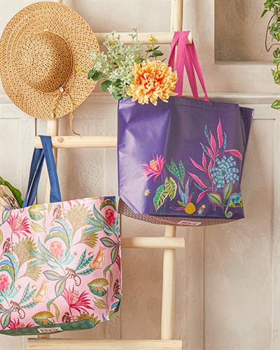 Exotic Flower Пазарска Чанта Лилаво, 54,5 X 38 Cm