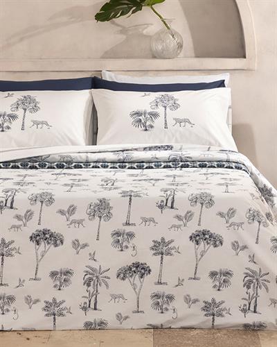 Exotic Forest Спален Комплект Единичен Памучен 160x220 см Морскосин