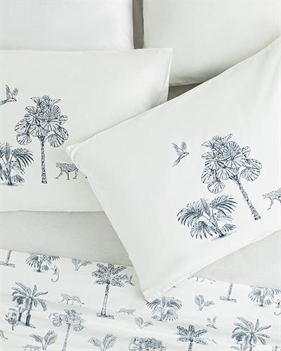 Exotic Forest Калъфка За Възглавница 2 бр. Памучен 50x70 см Морскосин