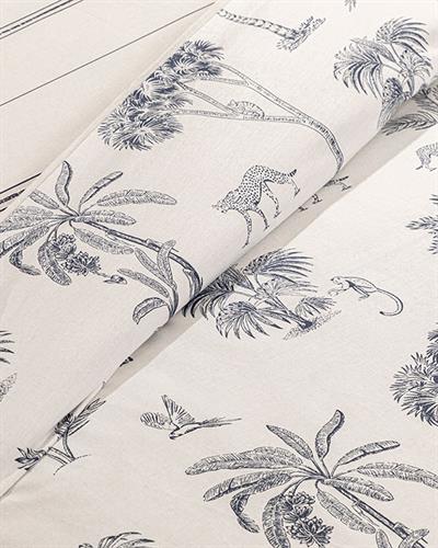 Exotic Forest Спален Комплект Двоен Памучен 200x220 см Морскосин