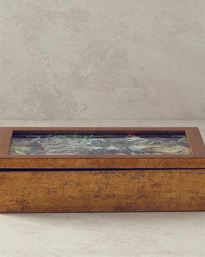 Exotic Forest Декоративна Кутия 26x16x7 см Златен