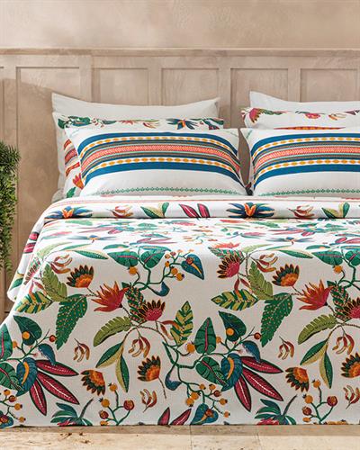 Exotic Garden Одеяло Пике Единичен С щампа 150x220 см Тъмнозелен