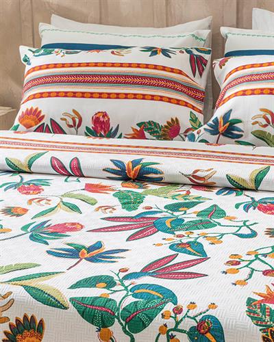 Exotic Garden Одеяло Пике Единичен С щампа 150x220 см Тъмнозелен