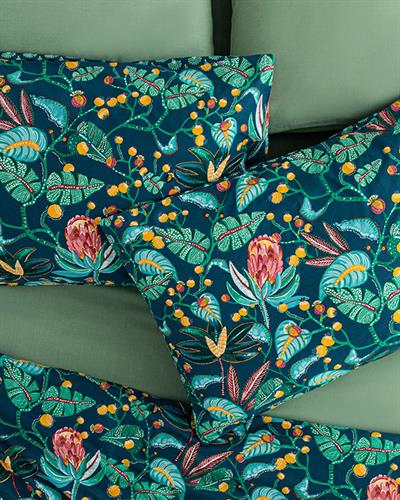 Exotic Garden Кълъфка За Възглавница 2Бр., Памучен, Тъмно Синьо, 50 X 70 Cm