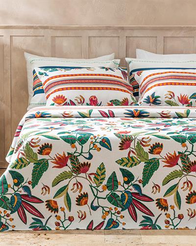 Exotic Garden Пике Двоен Размер, Отпечатан, Тъмно Зелено, 200 X 220 Cm