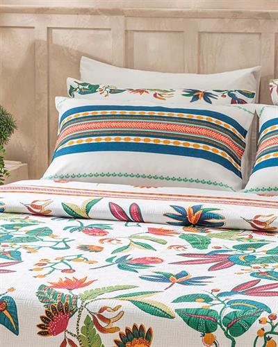 Exotic Garden Пике Двоен Размер, Отпечатан, Тъмно Зелено, 200 X 220 Cm