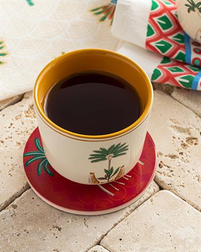 Exotic Giraffe Подложка За Чаша Керамика, Червено, 10,8 Cm