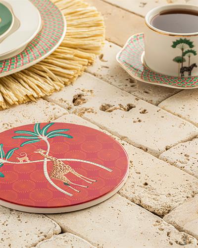 Exotic Giraffe Нихале Керамика, Червено, 16 Cm