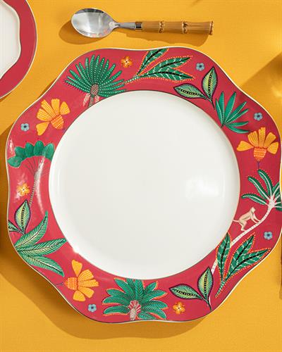 Exotic Leaves Супла New Bone China, Розово, 32 Cm