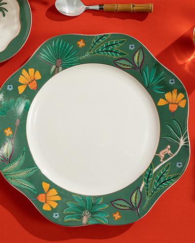 Exotic Leaves Супла New Bone China, Зелено, 32 Cm