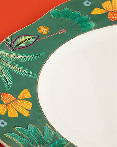 Exotic Leaves Супла New Bone China, Зелено, 32 Cm