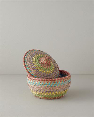 Exotic Lines Кутия За Съхранение Слама 25x21 см Многоцветен