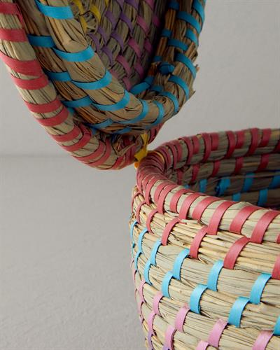 Exotic Lines Кутия За Съхранение Слама 25x21 см Многоцветен