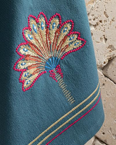 Exotic Palm Кърпа За Изсушаване Памучен, Тъмно Синьо., 30 X 50 Cm