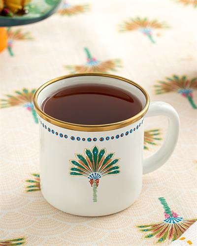 Exotic Palm Чаша Емайлиран, Бяло, 350 Ml