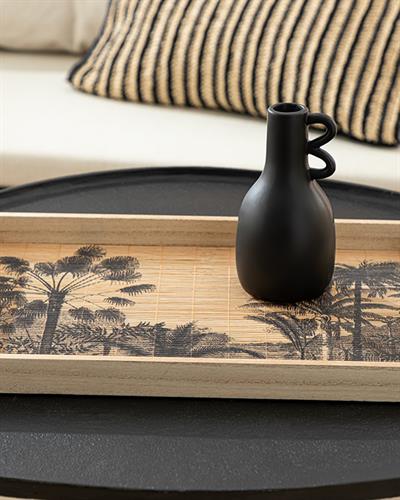 Exotic Palm Декоративна Табла Бамбук, Естествено-Черно, 40X30X5 Cm