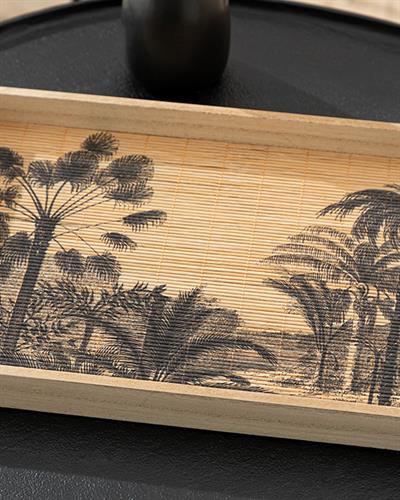 Exotic Palm Декоративна Табла Бамбук, Естествено-Черно, 40X30X5 Cm