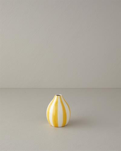 Exotic Strip Ваза Керамика 10x10x12 см Жълт
