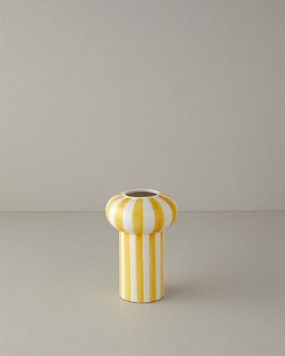 Exotic Strip Ваза Керамика 13x13x20 см Жълт